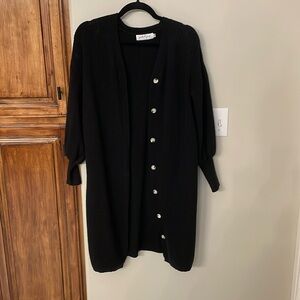 Petal and Pup Black Duster Cardigan